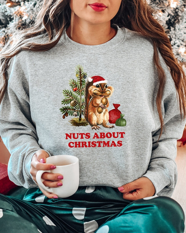 Christmas Squirrel Lights Sweatshirt