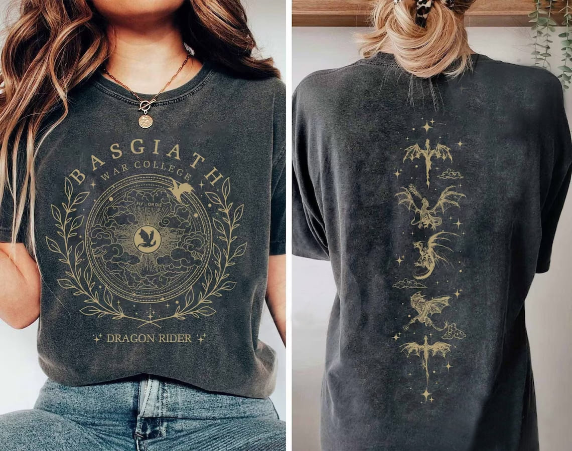 Fourth Wing Double-Sided Print T-shirt