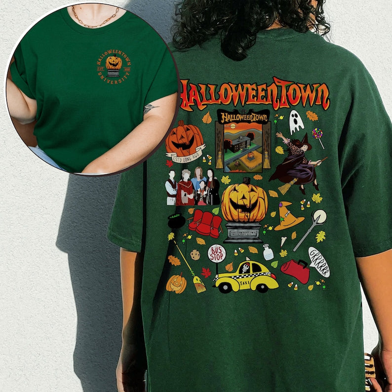 Retro Halloween Town Pumpkin T-shirt