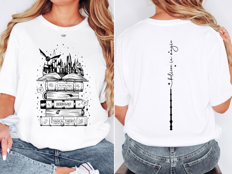 Hogwarts Castle Book Believe in Magic T-shirt