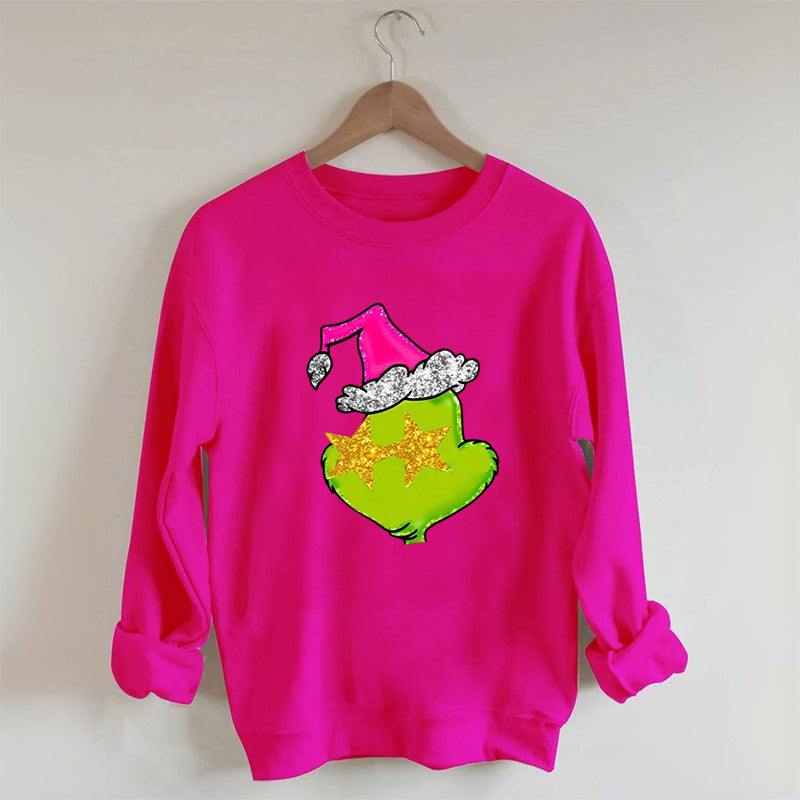 Christmas Print Crew Neck Sweatshirt