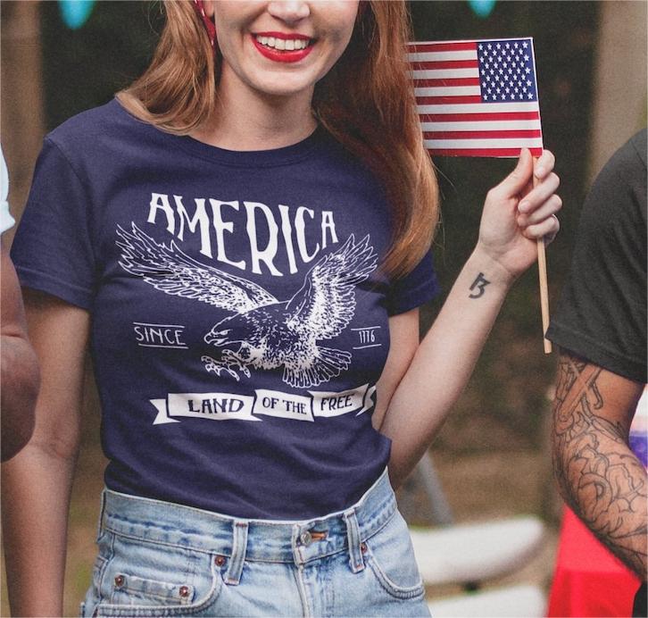 Vintage America Independence Day T-shirt