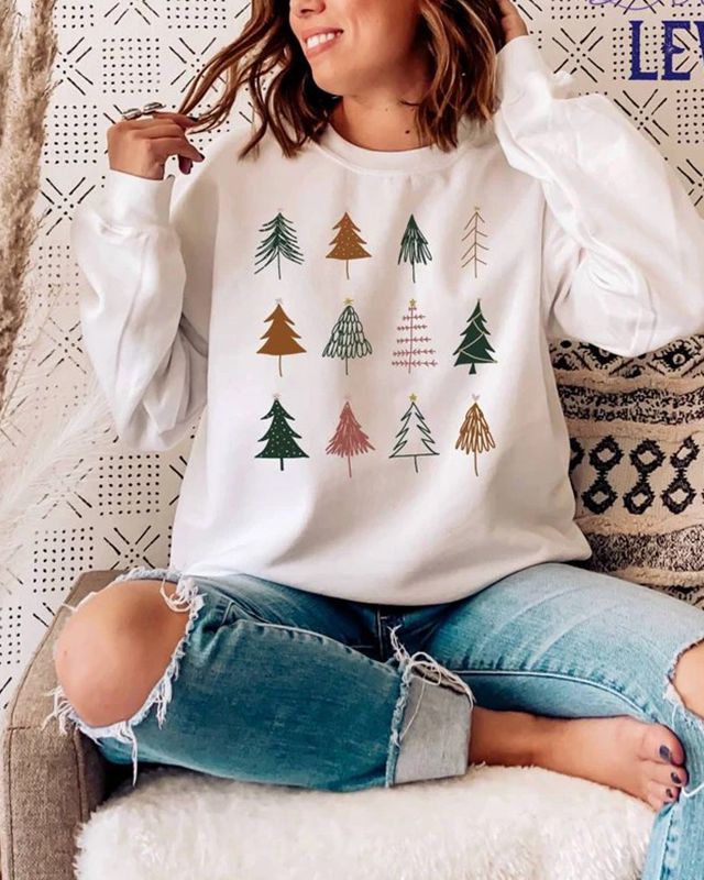 Christmas Trees Sweatshirt Christmas Shirt Winter