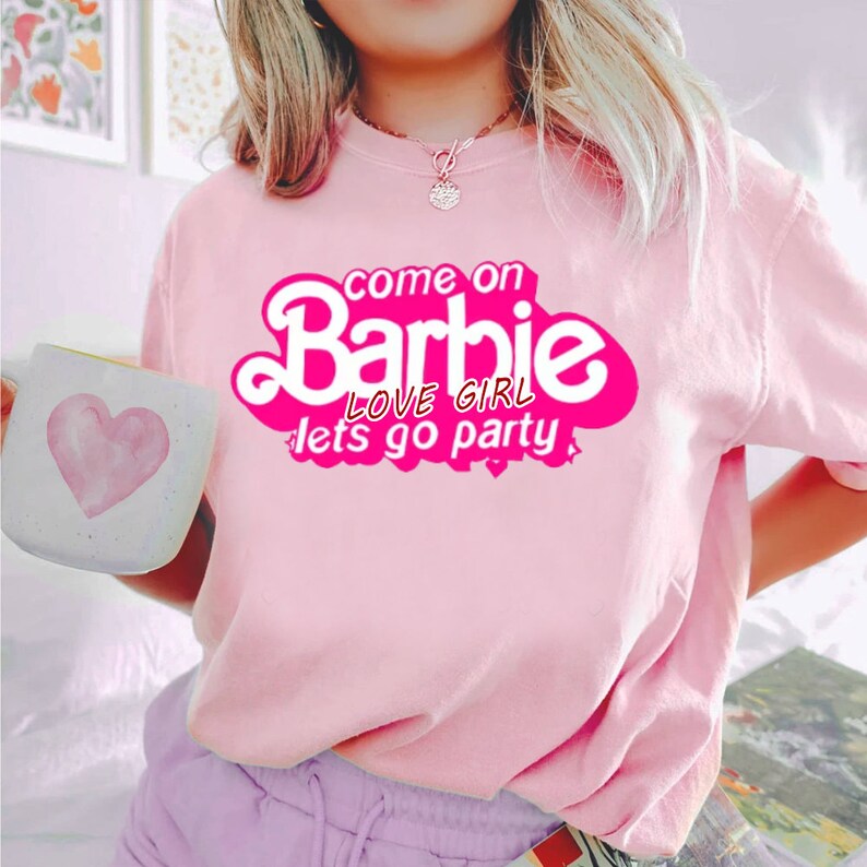 Lets Go Party Birthday Barbie T-shirt